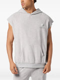 Plein Sport logo-patch sleeveless hoodie