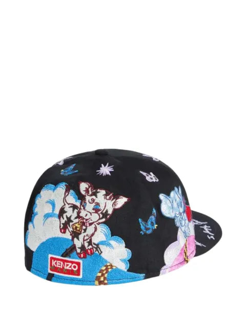 Kenzo x New Era cartoon-embroidered baseball cap