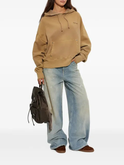 Golden Goose distressed logo-print hoodie