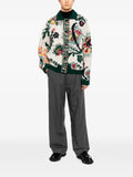 sacai wool jacquarded cardigan