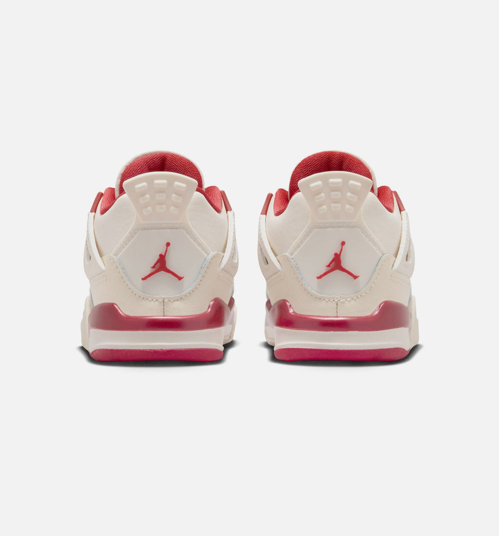 Air Jordan 4 Retro Valentine's Day | Infant/Toddler Lifestyle Shoe | Light Ivory/Canyon Rust/Siren Red