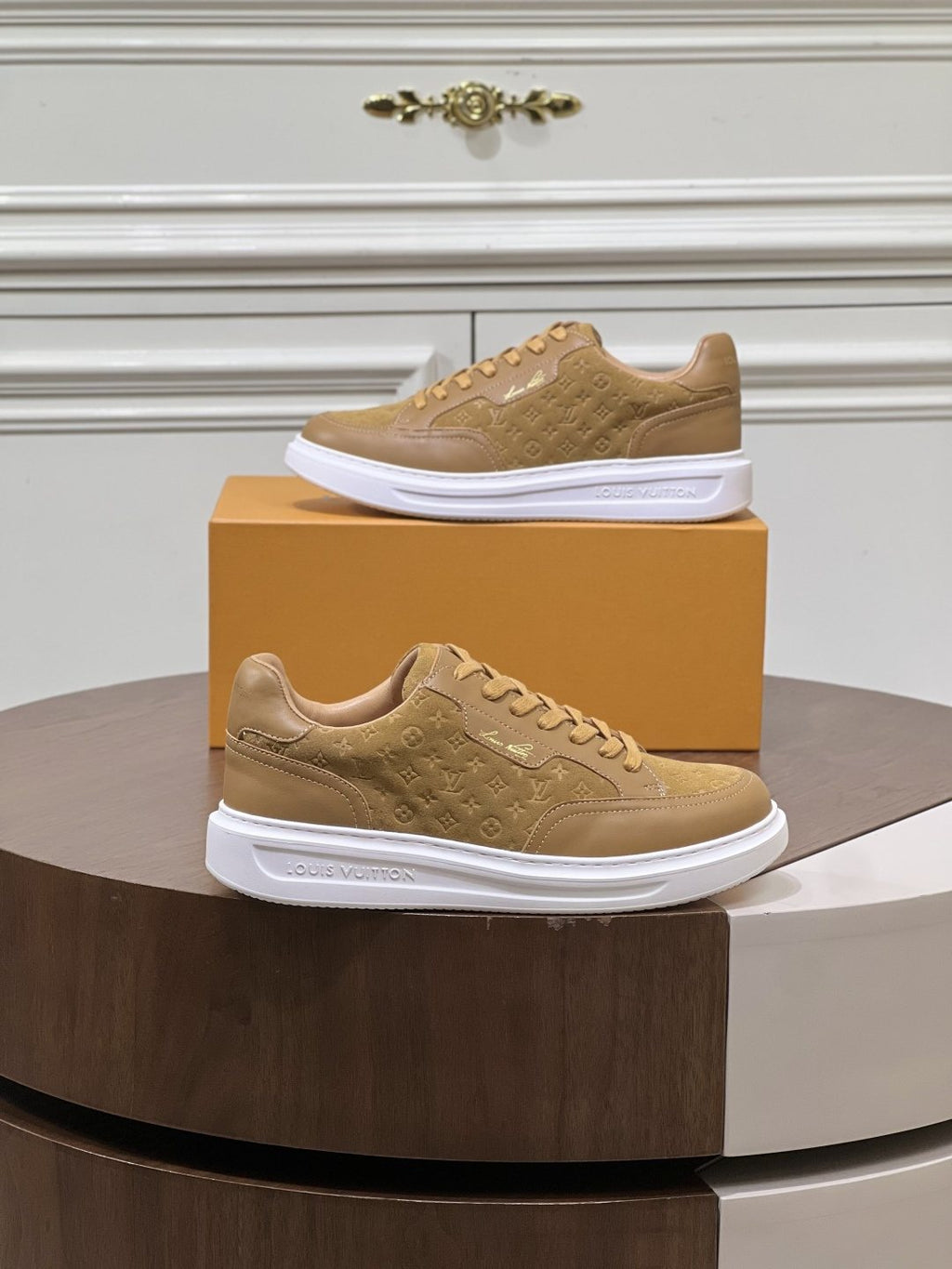 Louis Vuitton Tan Monogram Low-Top Sneakers